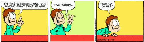Garfield board games August 14