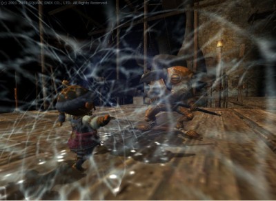 Blue Mage using a spider slow attack