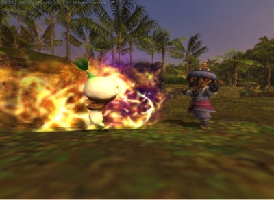 Blue Mage using raptor breath attack